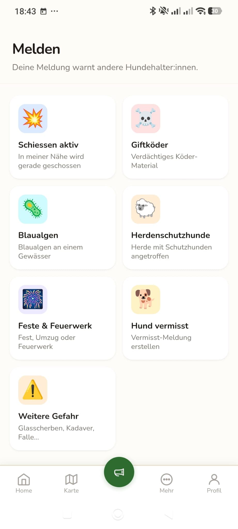 Gefahr melden: Giftköder, Blaualgen, Feuerwerk und mehr